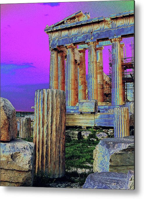 Parthenon Metal Print featuring the photograph Parthenon by M Kathleen Warren