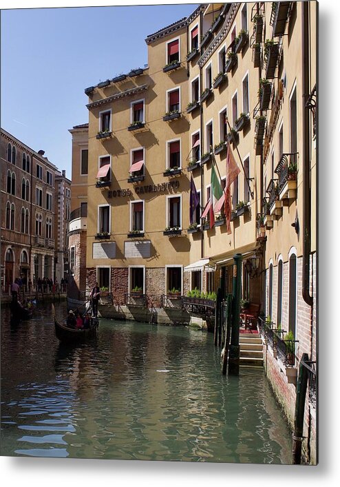 Gondola Ride Metal Print featuring the photograph Peaceful afternoon in Venice. by Yvonne M Smith