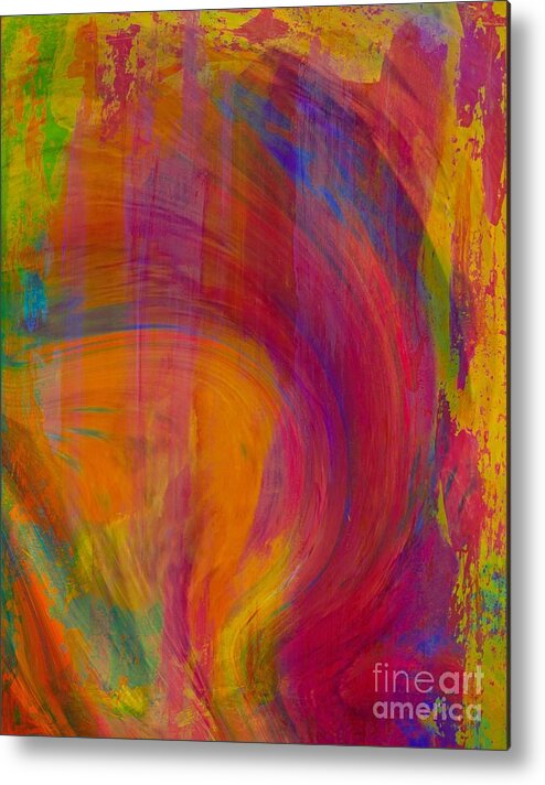 A-fine-art-painting Metal Print featuring the mixed media Pizzazz by Catalina Walker