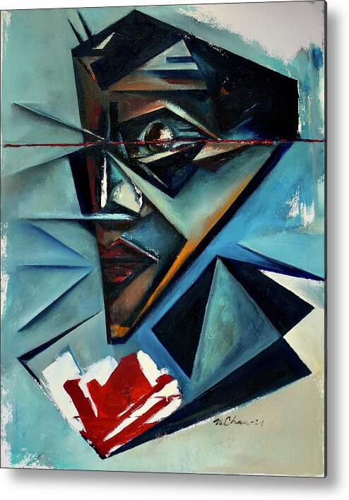 James Baldwin Metal Print featuring the painting Pronounce The See / A Portrait of James Baldwin by Martel Chapman