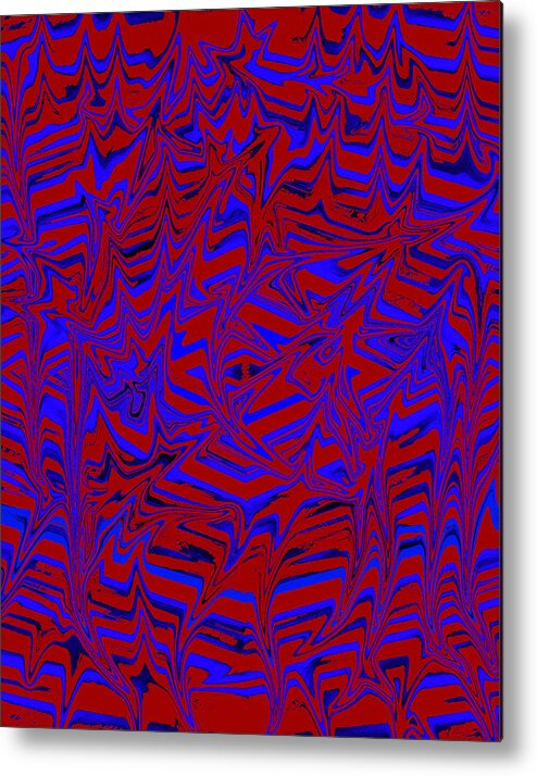 Digital Metal Print featuring the digital art Psychedelic Drip by Ronald Mills