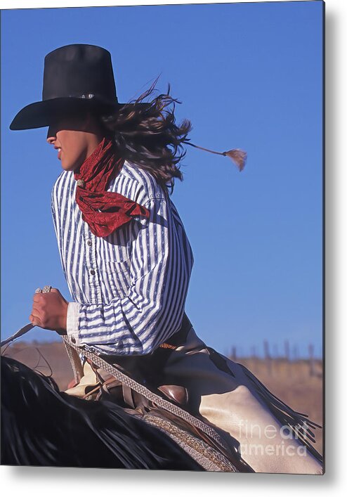 Cowgirl Metal Print featuring the photograph Pure Determination by Don Schimmel