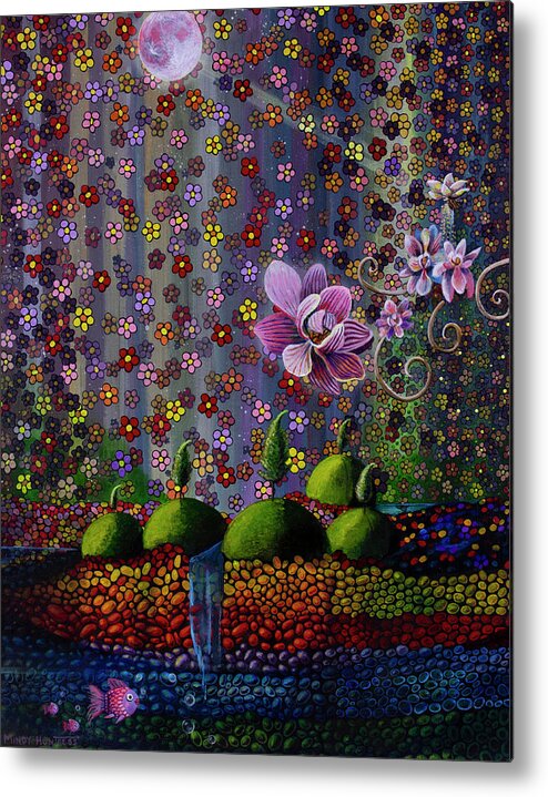  Metal Print featuring the painting Rays of Violet by Mindy Huntress