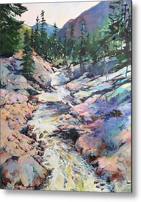Water Metal Print featuring the painting River by Sheila Romard