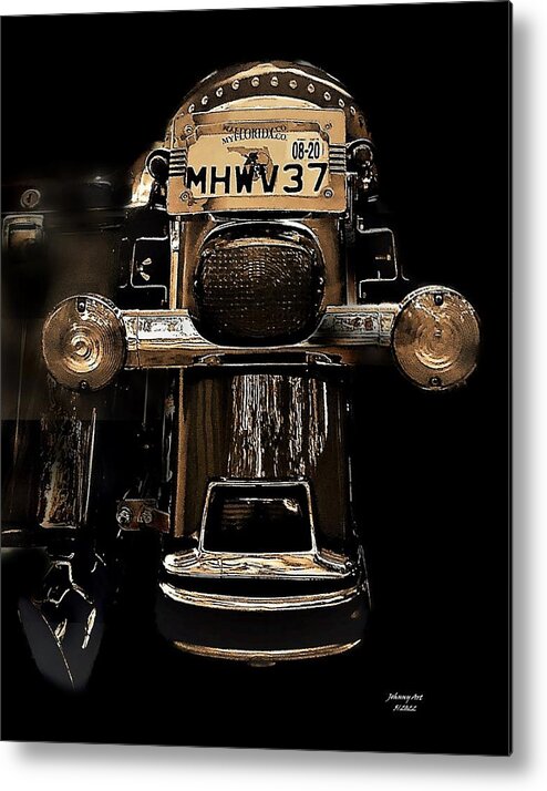 Harley Davidson Metal Print featuring the photograph Rock On by John Anderson
