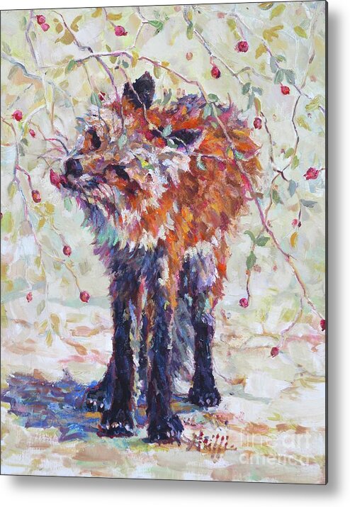 Fox Metal Print featuring the painting Rosa by Patricia A Griffin