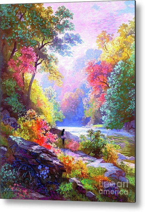 Meditation Metal Print featuring the painting Sacred Landscape Meditation by Jane Small