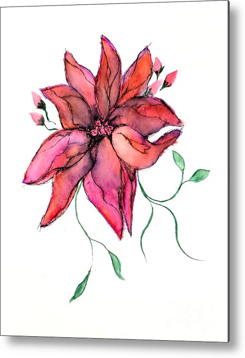 Flower Metal Print featuring the painting Samba by Ruth Evelyn