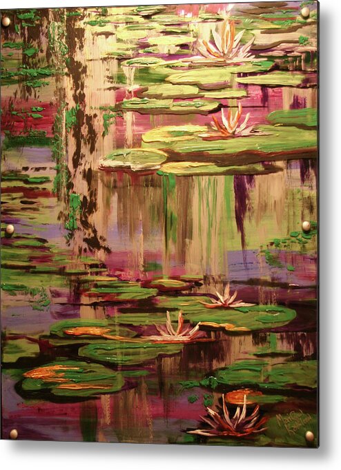 Water Metal Print featuring the painting Serenity by Marilyn Quigley