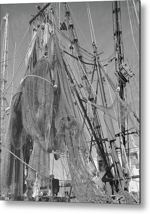 Shrimp Boat Metal Print featuring the photograph Shrimp Boat Rigging by John Simmons