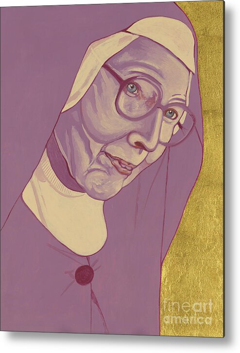 Sister Wendy Beckett Metal Print featuring the painting Sister Wendy Beckett 327 by William Hart McNichols
