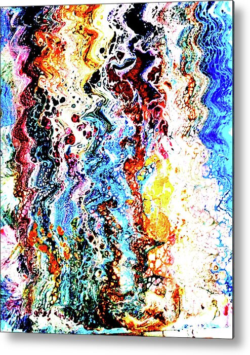 Colors Metal Print featuring the painting Sizzle by Anna Adams