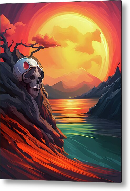 Mountains Metal Print featuring the digital art Skull Valley by Jason Denis