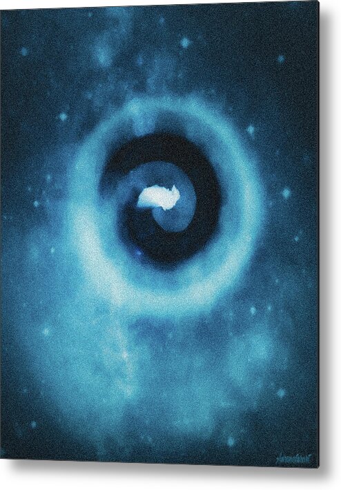 Spiral Metal Print featuring the digital art Spiral Ocean by Auranatura Art