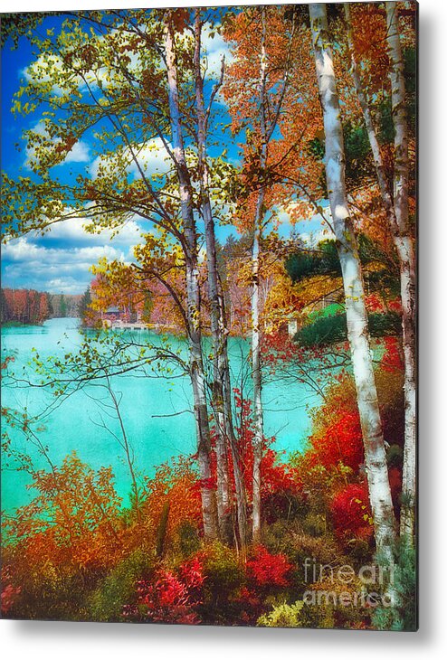 Spitfire Lake In Adirondack Mountains Metal Print featuring the photograph Spitfire Lake in Adirondack Mountains by Carlos Diaz
