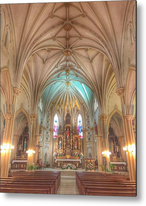 Architecture Metal Print featuring the photograph St. Edwards Church by Michael Dean Shelton