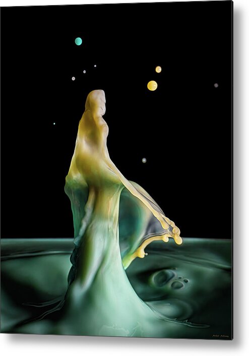 Water Drop Art Metal Print featuring the photograph Star Gazer by Michael McKenney