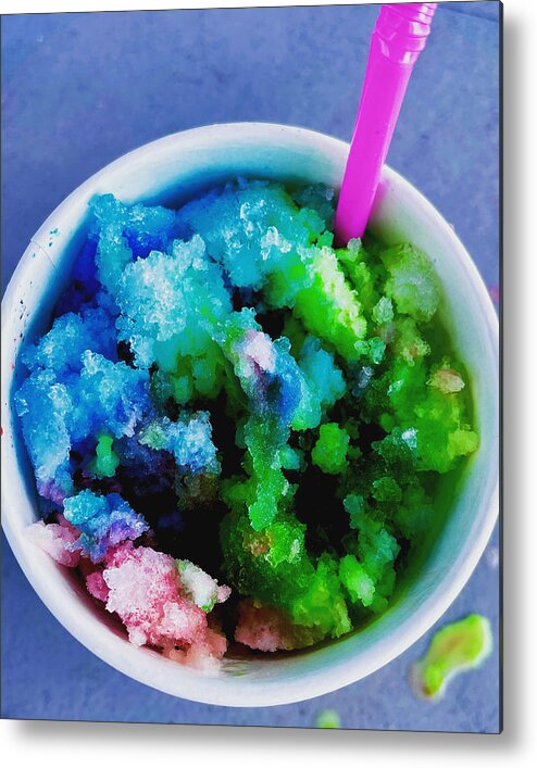 Snow Cone Metal Print featuring the photograph Summer Slushie by Tanya White