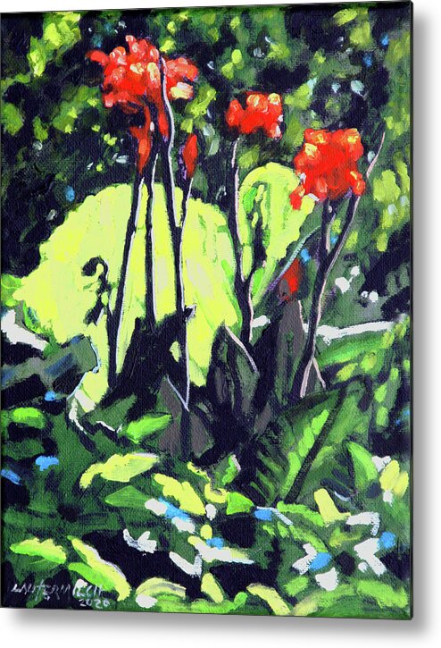 Flowers Metal Print featuring the painting Summer Sunlight by John Lautermilch