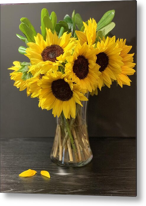 Sunflowers Metal Print featuring the photograph Sunflowers from my Brother by Juliette Becker