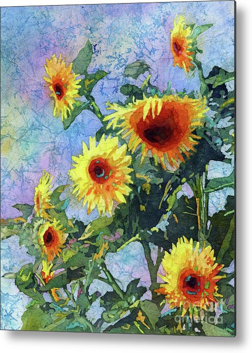 Sunflower Metal Print featuring the painting Sunny Sundance - Sunflowers by Hailey E Herrera