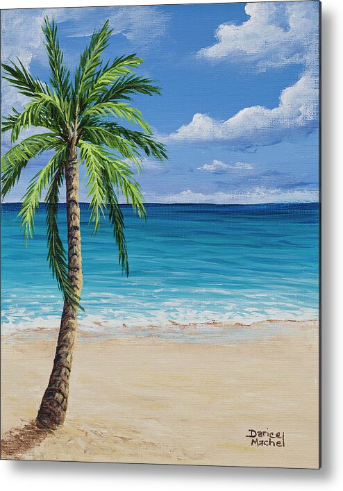 Seascape Metal Print featuring the painting Sunny Tropical Day by Darice Machel McGuire