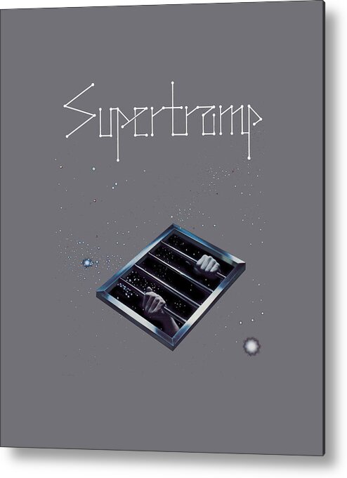  Boarding Pass Metal Print featuring the painting Supertramp  80s by Sebastian Wilson
