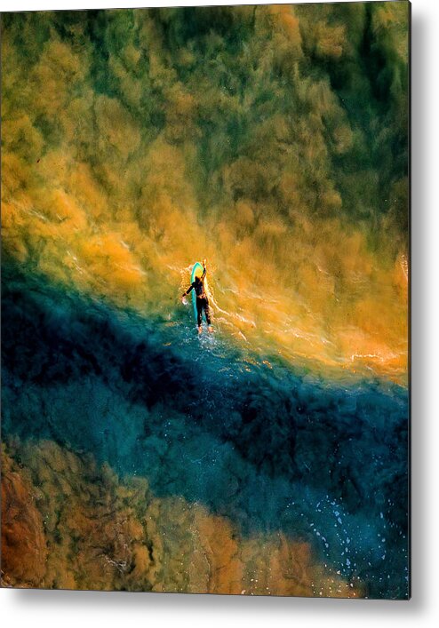 Solana Beach Metal Print featuring the photograph Surfer SoCal by Anthony Giammarino