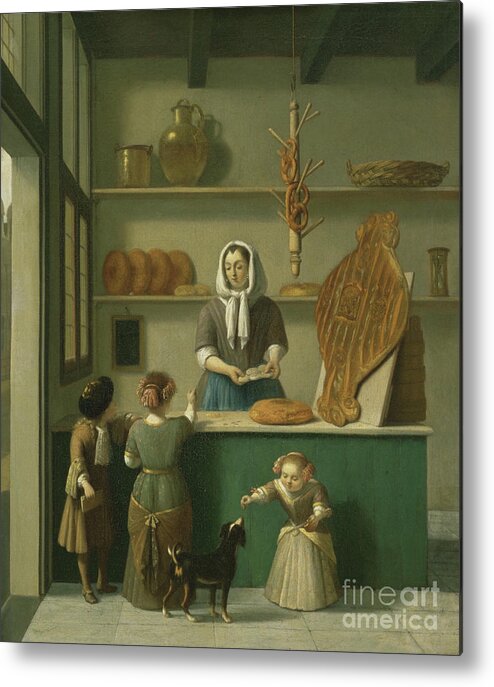 Bakery Metal Print featuring the painting The Bakery Shop, C.1680 by Job Berckheyde