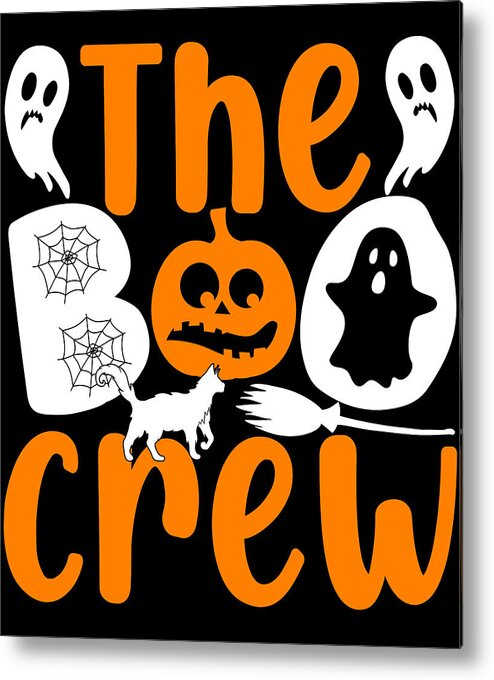 Halloween Metal Print featuring the digital art The Boo Crew Halloween by Flippin Sweet Gear
