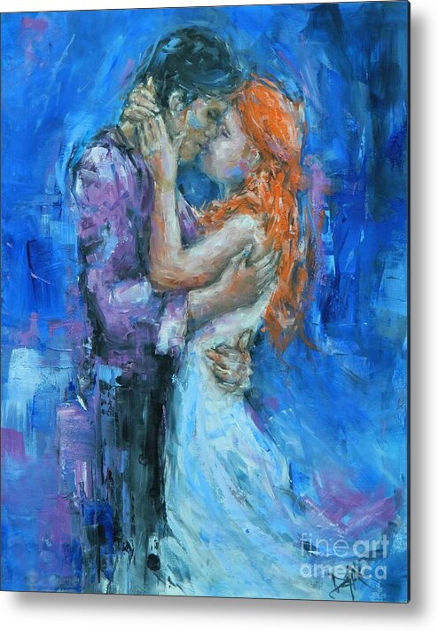 Love Metal Print featuring the painting The Dance by Dan Campbell