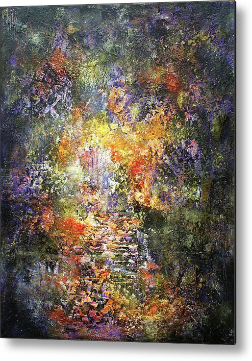 Landscape Metal Print featuring the painting The Entrance by Patricia Lintner