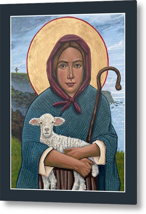 Woman Metal Print featuring the painting The Good Shepherdess by Kelly Latimore