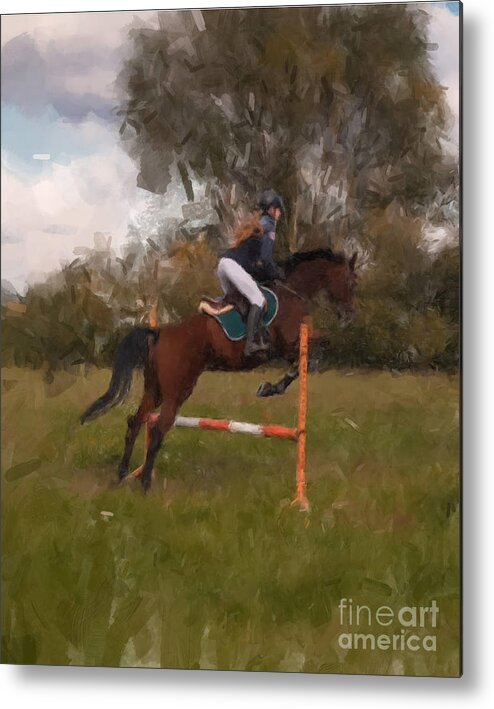 The Jumper Metal Print featuring the painting The Jumper by Gary Arnold