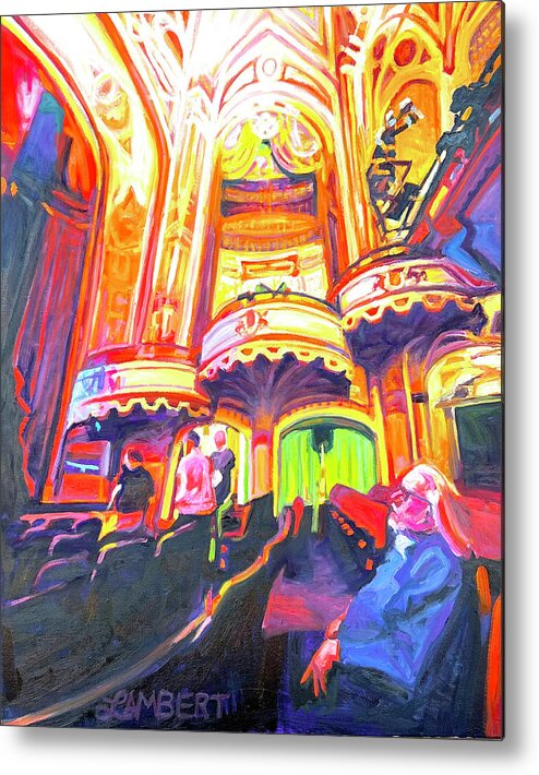 Theatre Metal Print featuring the painting The Orpheum 2 by Bonnie Lambert