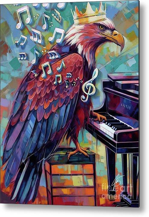 The Pianist Metal Print featuring the digital art The Pianist by Jennifer Page