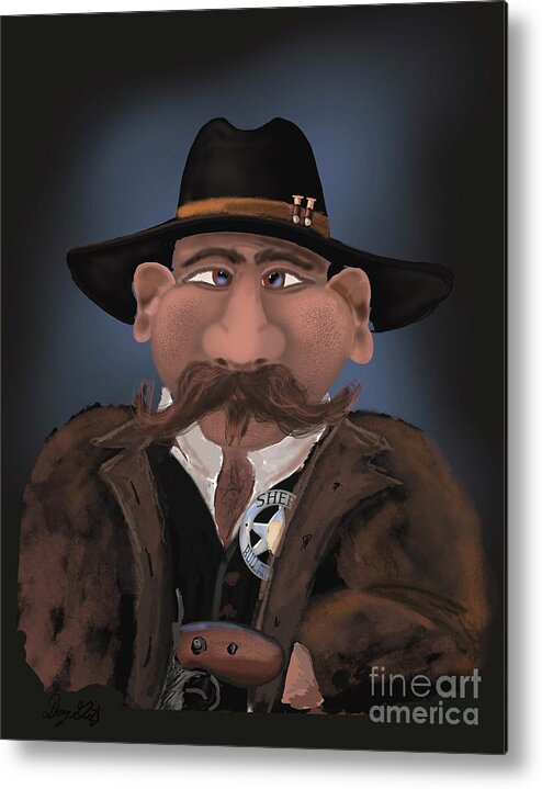 Sheriff Metal Print featuring the digital art The Sheriff by Doug Gist