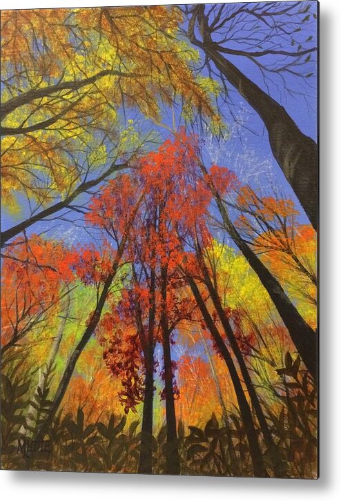 Trees Metal Print featuring the painting The Sky's The Limit by Marlene Little