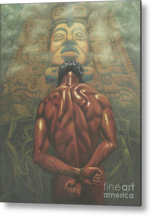 Maya Metal Print featuring the painting The Supplicant by Ken Kvamme