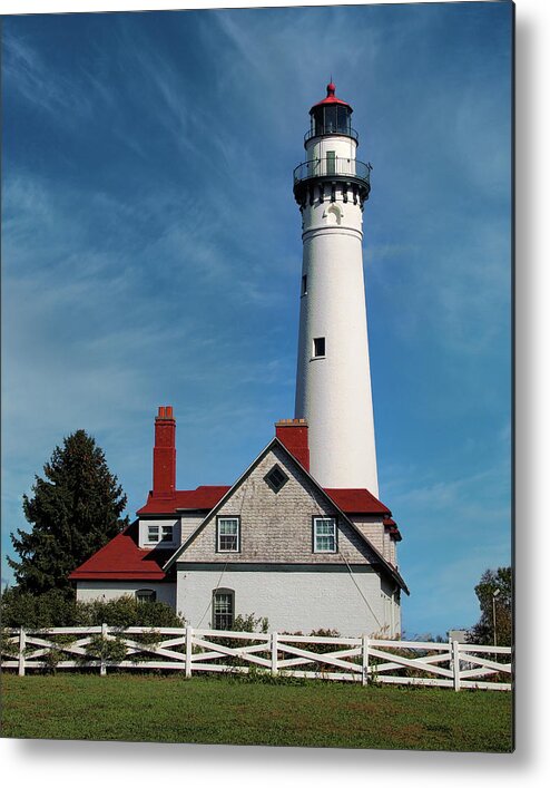 Wind Point Lighthouse Metal Print featuring the photograph The Wind Point Lighthouse by Scott Olsen