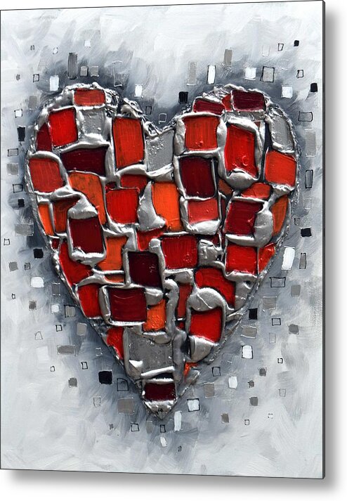 Heart Metal Print featuring the painting Treasured Heat by Amanda Dagg