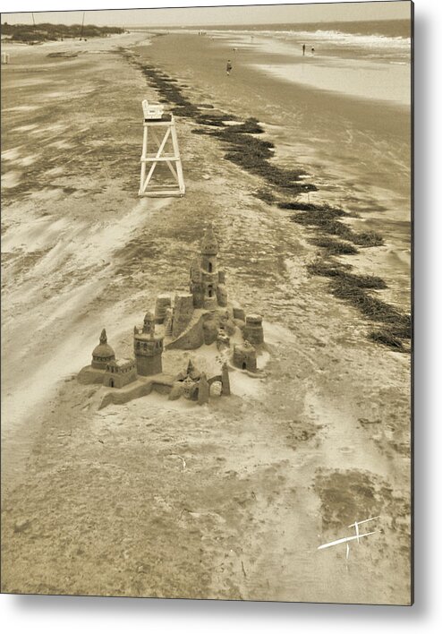 Tybee Island Metal Print featuring the photograph Tybee Island Beach Sand Castle I by Theresa Fairchild