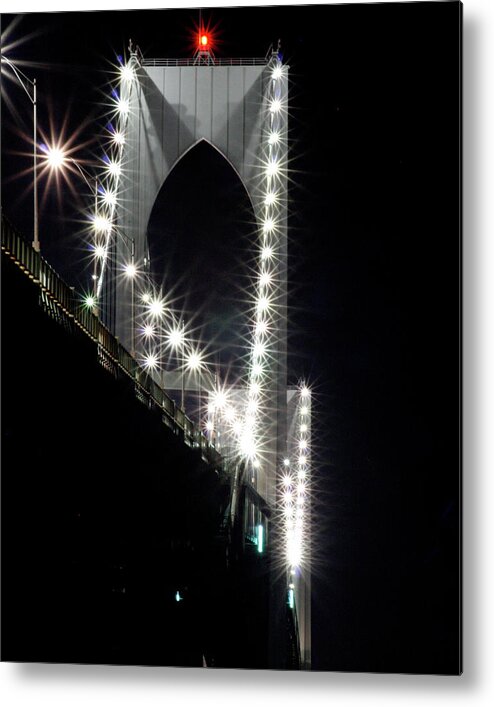 Newport Bridge Metal Print featuring the photograph Under the Bridge by Jim Feldman