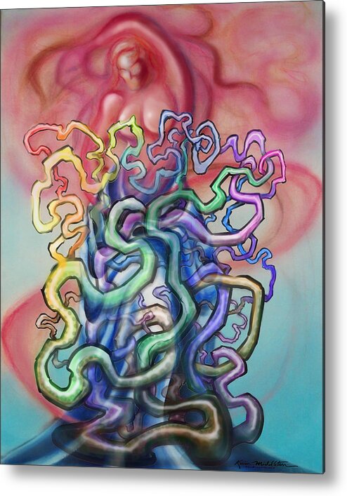 Unrestrained Metal Print featuring the digital art Unrestrained by Kevin Middleton