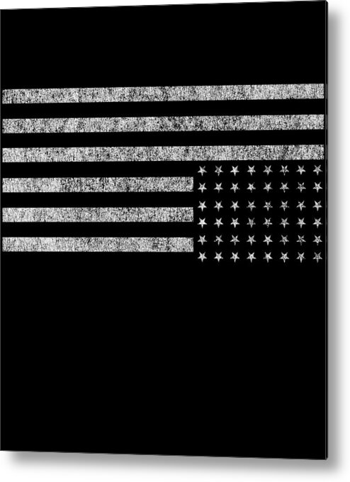 Cool Metal Print featuring the digital art Upside Down Flag US Vintage by Flippin Sweet Gear