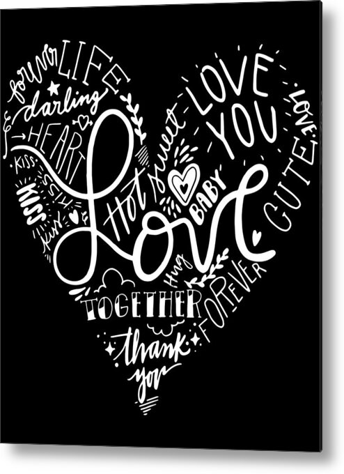 Cool Metal Print featuring the digital art Valentines Day Heart by Flippin Sweet Gear