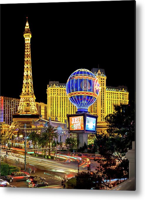 Las Vegas City Metal Print featuring the photograph Vegas Splendor Tryptich_3 by Az Jackson