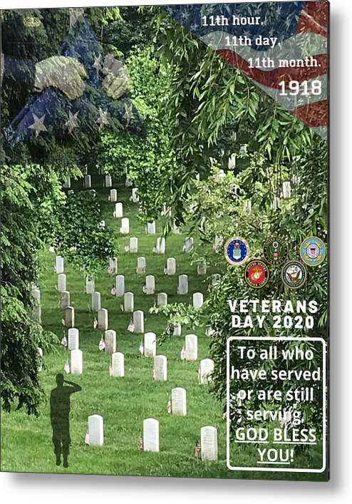 Veteran Metal Print featuring the photograph Veterans Day 20209 by Lee Darnell