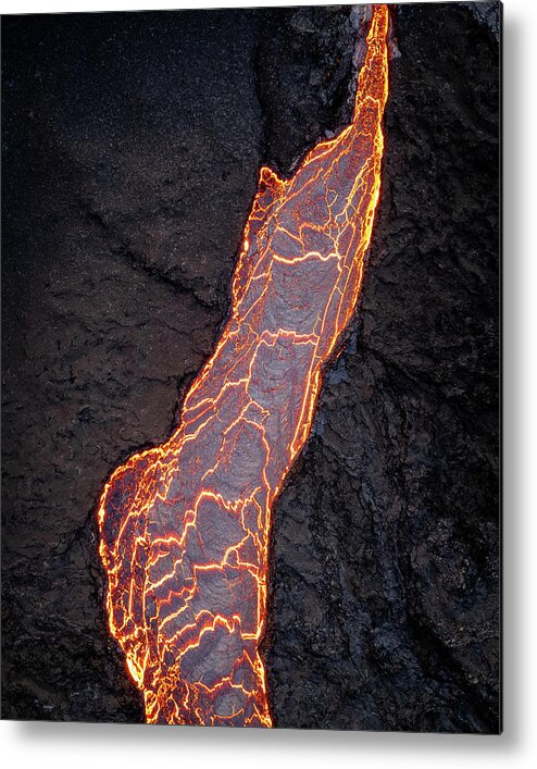 Volcano Metal Print featuring the photograph Volcano Lava Flow Close by William Kennedy