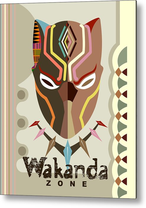 Wakanda Metal Print featuring the digital art Wakanda Zone by Lanre Studio